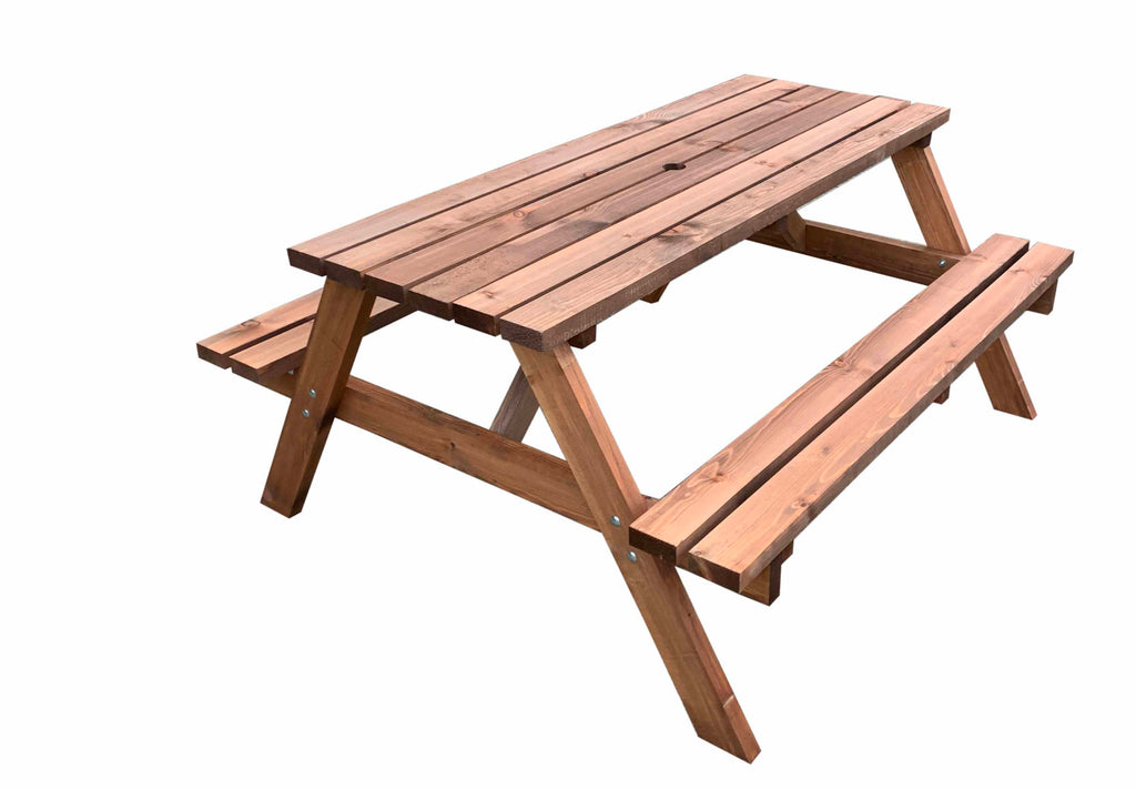 a frame 6 seater picnic bench