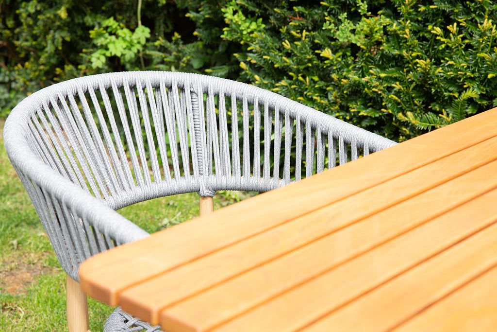 detail of 70 cm square foldable garden table.